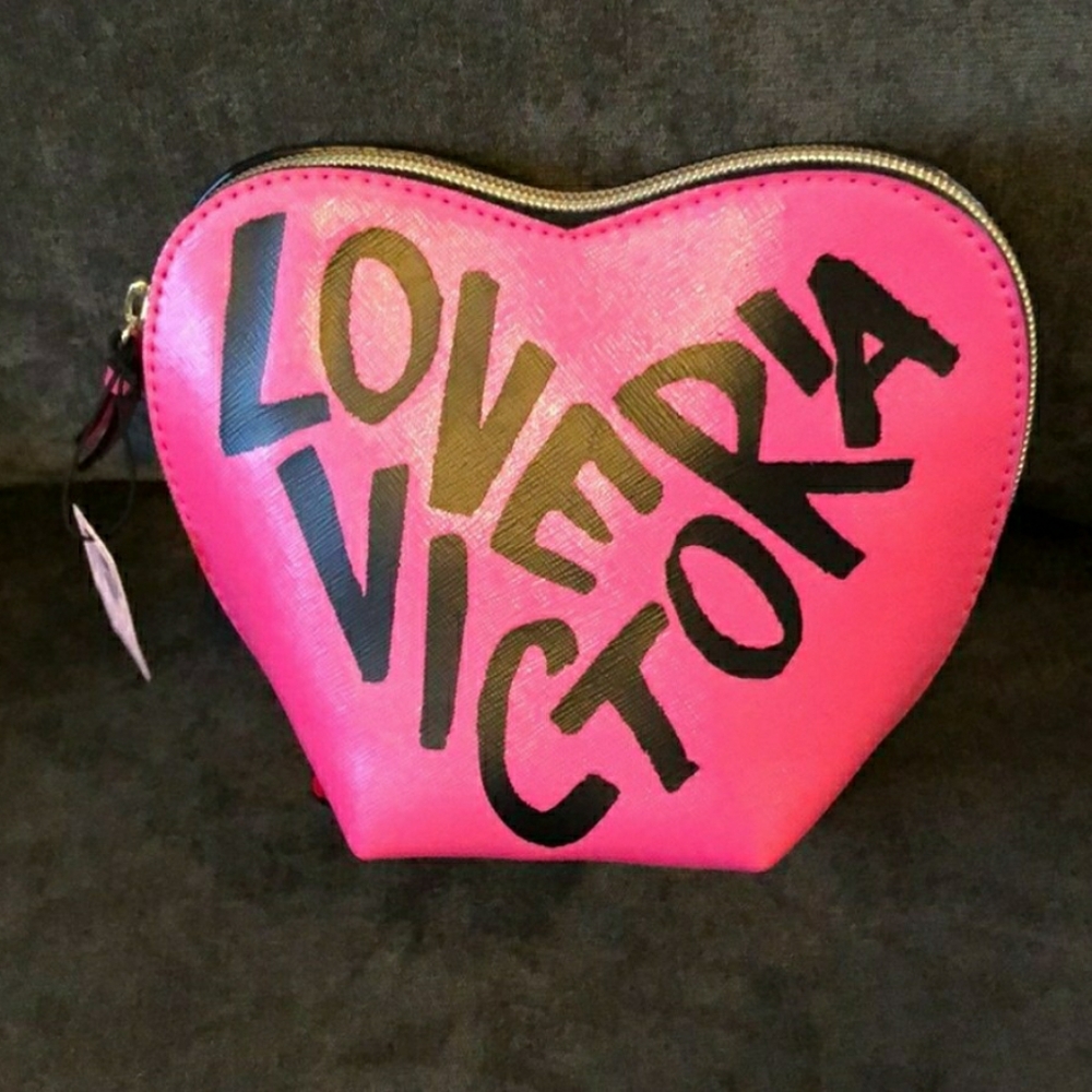 Victoria Secret Heart Shaped Makeup Bag